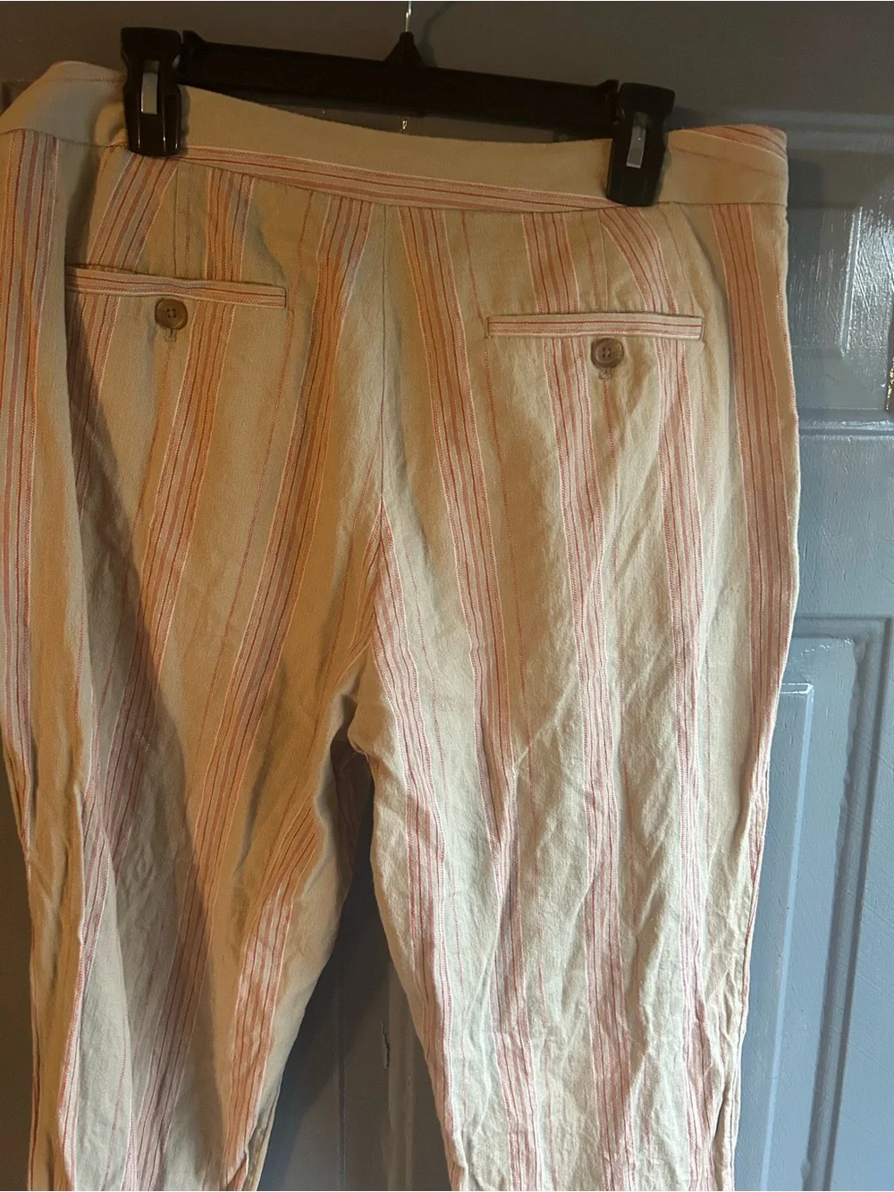 Banana Republic Avery Women's Striped Ankle Pants Multicolor, Size 12 4 Pockets